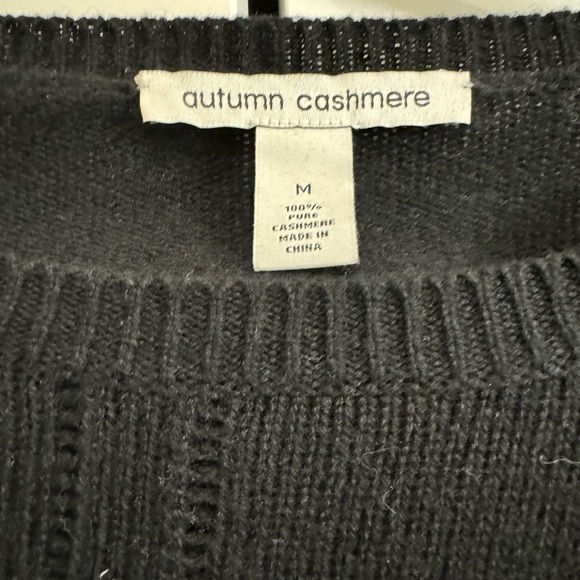 Autumn Cashmere Black Sweater with Lace Detail - Picture 2 of 3